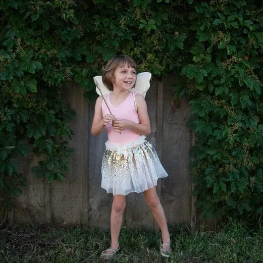 Great Pretenders Gracious Gold Sequins Skirt, Wings & Wand Set