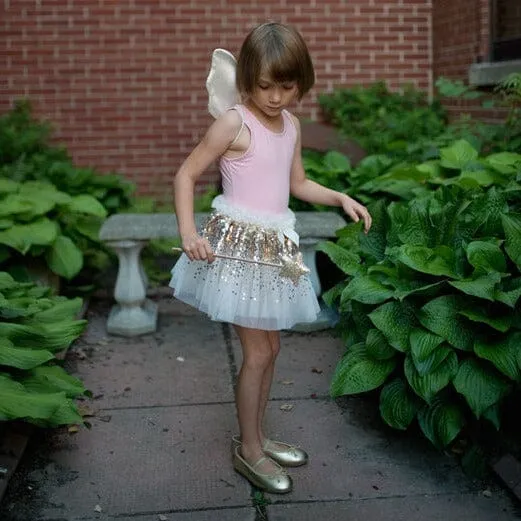 Great Pretenders Gracious Gold Sequins Skirt, Wings & Wand Set