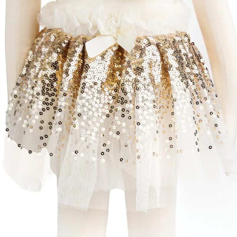 Great Pretenders Gracious Gold Sequins Skirt, Wings & Wand Set