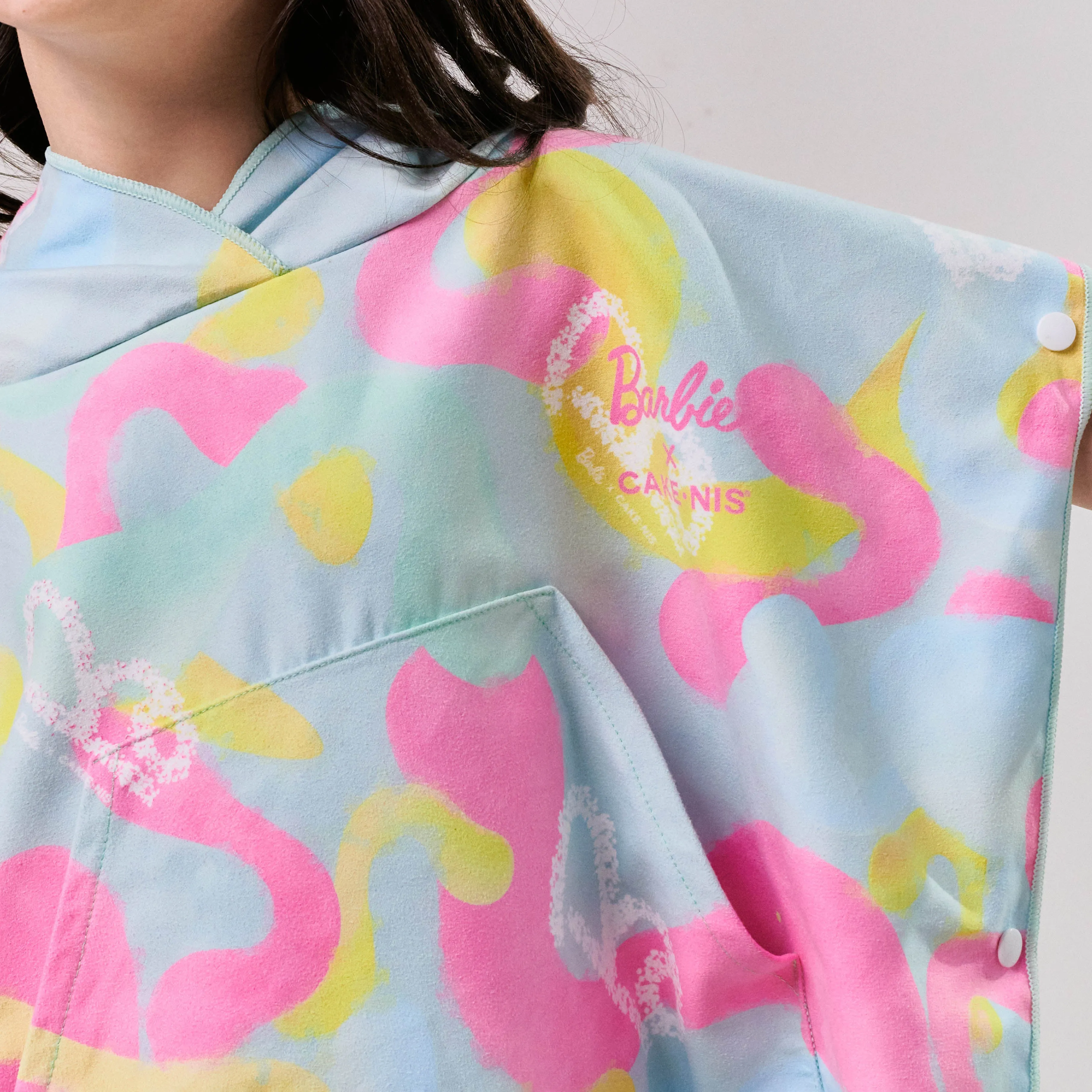 PONCHO KIDS TOWEL MELODY IN BLUE PINK