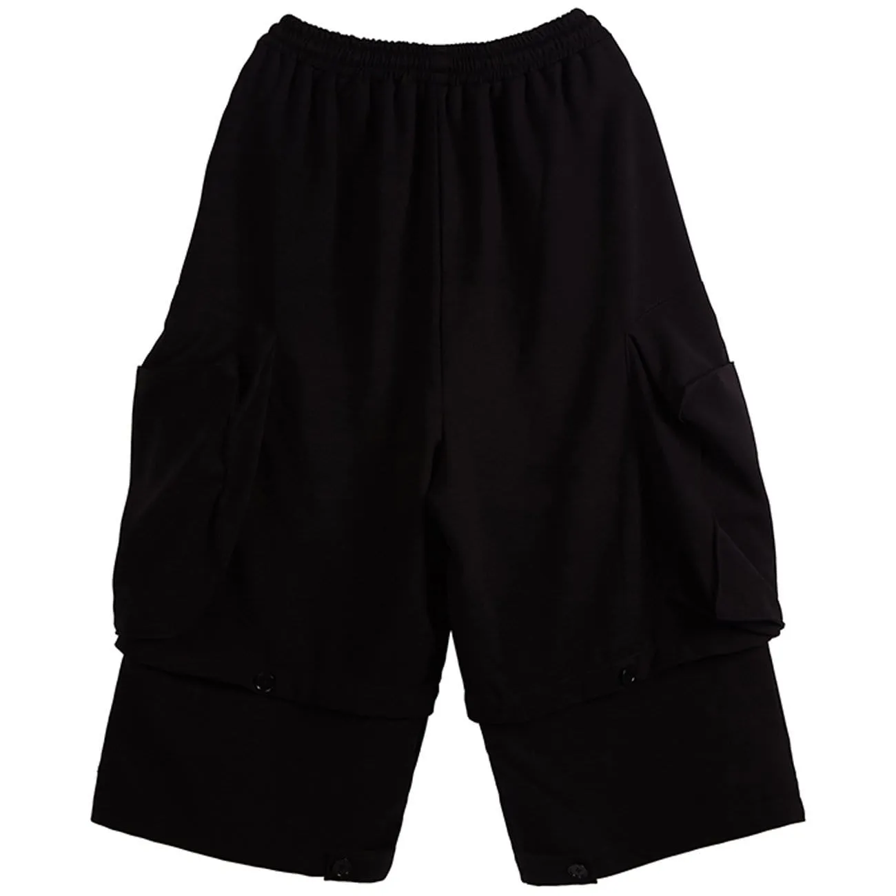WLS Dark Patchwork Oversized Ankle-Length Pants